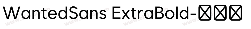 WantedSans ExtraBold字体转换
